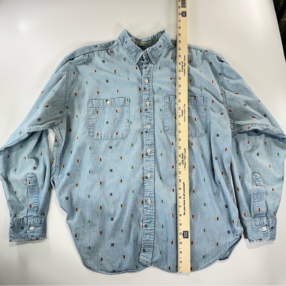 American Eagle Heritage Button Down Chambray Shir… - image 7